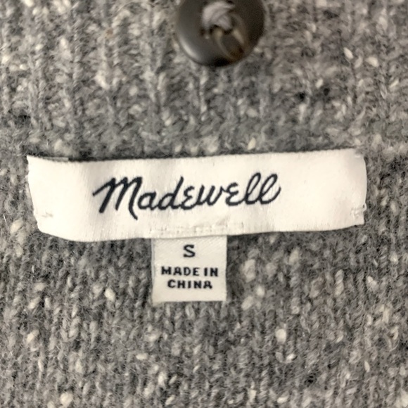 Madewell Convertible Cowl Neck To Crew Neck Lambs Wool Cashmere Blend Sweater S - Picture 11 of 11